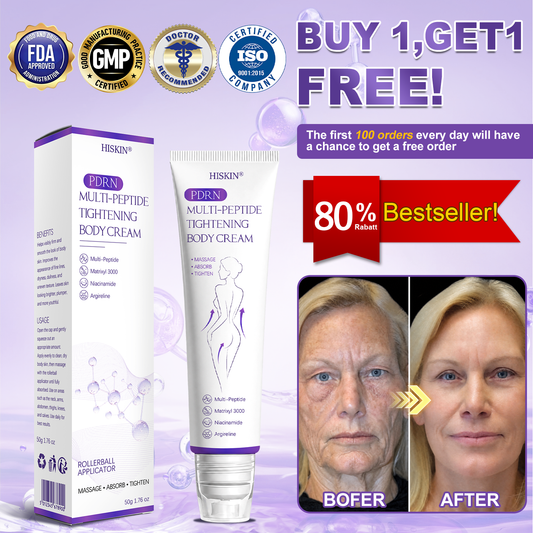 Official Store: HISKIN® PDRN Multi-Peptide Massaging Body Roller Cream- Anti-aging, Hydrating, Skin Firming & Lifting, Skin Repair, Even Tone, Acne and Dark Spot Treatment, Wart and Mole Removal, and Psoriasis Relief.